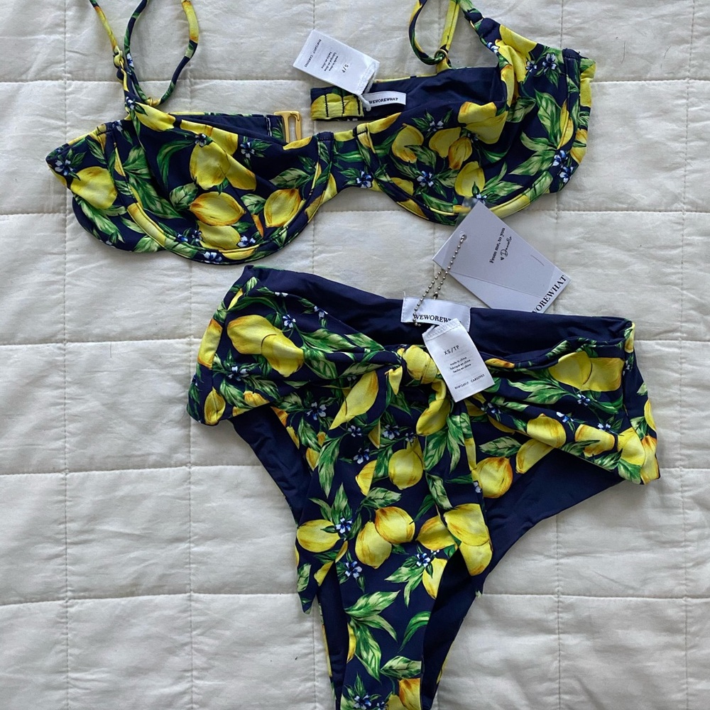 Lemons All Over Bikini Set - Riviera + Vintage Bra